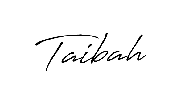 Create a beautiful signature design for name Taibah. With this signature (Antro_Vectra_Bolder) fonts, you can make a handwritten signature for free. Taibah signature style 7 images and pictures png