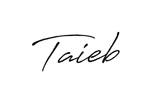 The best way (Antro_Vectra_Bolder) to make a short signature is to pick only two or three words in your name. The name Taieb include a total of six letters. For converting this name. Taieb signature style 7 images and pictures png