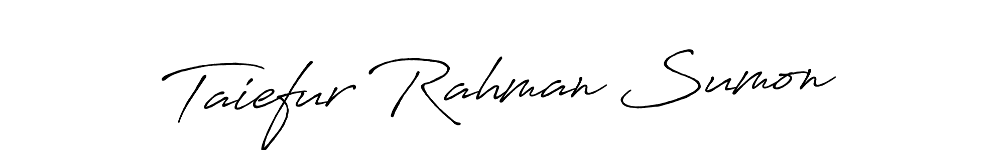 Use a signature maker to create a handwritten signature online. With this signature software, you can design (Antro_Vectra_Bolder) your own signature for name Taiefur Rahman Sumon. Taiefur Rahman Sumon signature style 7 images and pictures png