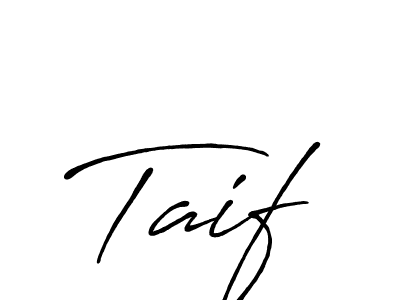 Design your own signature with our free online signature maker. With this signature software, you can create a handwritten (Antro_Vectra_Bolder) signature for name Taif. Taif signature style 7 images and pictures png