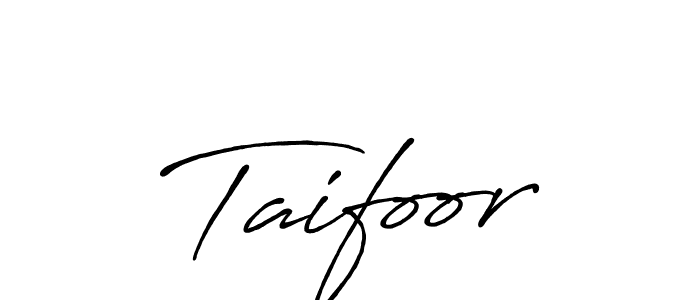 Make a beautiful signature design for name Taifoor. With this signature (Antro_Vectra_Bolder) style, you can create a handwritten signature for free. Taifoor signature style 7 images and pictures png