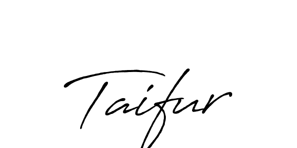 Design your own signature with our free online signature maker. With this signature software, you can create a handwritten (Antro_Vectra_Bolder) signature for name Taifur. Taifur signature style 7 images and pictures png