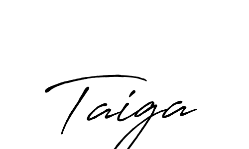 Make a beautiful signature design for name Taiga. With this signature (Antro_Vectra_Bolder) style, you can create a handwritten signature for free. Taiga signature style 7 images and pictures png