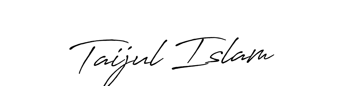 How to make Taijul Islam signature? Antro_Vectra_Bolder is a professional autograph style. Create handwritten signature for Taijul Islam name. Taijul Islam signature style 7 images and pictures png