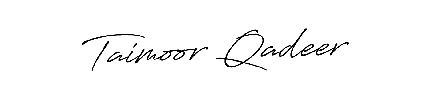 Design your own signature with our free online signature maker. With this signature software, you can create a handwritten (Antro_Vectra_Bolder) signature for name Taimoor Qadeer. Taimoor Qadeer signature style 7 images and pictures png