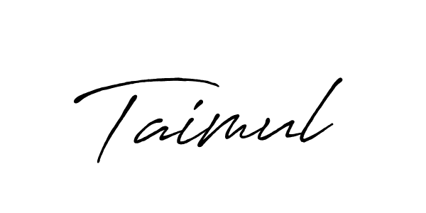 How to make Taimul signature? Antro_Vectra_Bolder is a professional autograph style. Create handwritten signature for Taimul name. Taimul signature style 7 images and pictures png