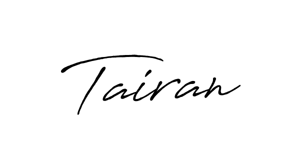 How to make Tairan name signature. Use Antro_Vectra_Bolder style for creating short signs online. This is the latest handwritten sign. Tairan signature style 7 images and pictures png