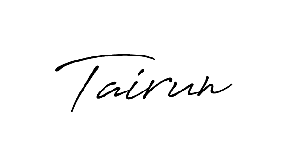 Antro_Vectra_Bolder is a professional signature style that is perfect for those who want to add a touch of class to their signature. It is also a great choice for those who want to make their signature more unique. Get Tairun name to fancy signature for free. Tairun signature style 7 images and pictures png