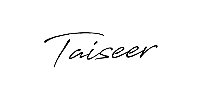 How to make Taiseer signature? Antro_Vectra_Bolder is a professional autograph style. Create handwritten signature for Taiseer name. Taiseer signature style 7 images and pictures png