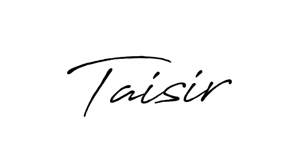 Design your own signature with our free online signature maker. With this signature software, you can create a handwritten (Antro_Vectra_Bolder) signature for name Taisir. Taisir signature style 7 images and pictures png