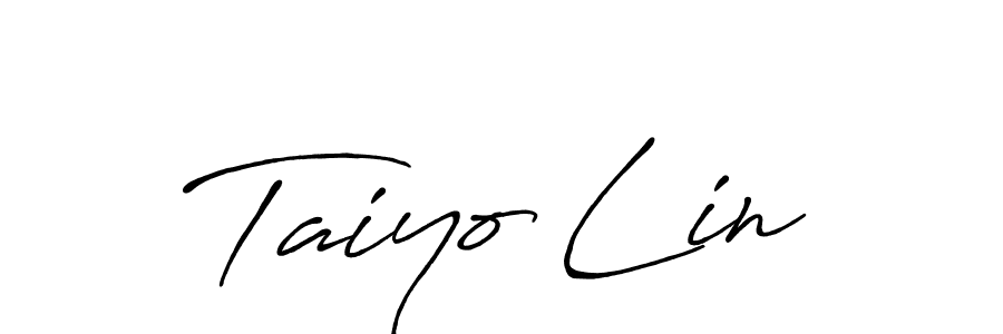 Create a beautiful signature design for name Taiyo Lin. With this signature (Antro_Vectra_Bolder) fonts, you can make a handwritten signature for free. Taiyo Lin signature style 7 images and pictures png