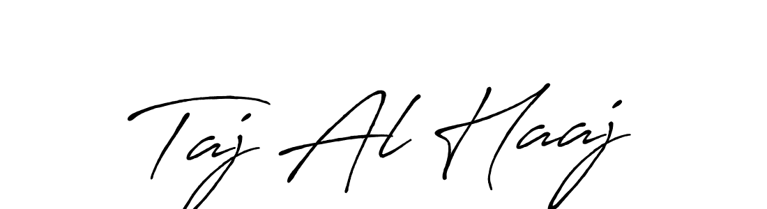 Create a beautiful signature design for name Taj Al Haaj. With this signature (Antro_Vectra_Bolder) fonts, you can make a handwritten signature for free. Taj Al Haaj signature style 7 images and pictures png