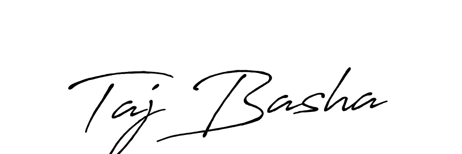 Use a signature maker to create a handwritten signature online. With this signature software, you can design (Antro_Vectra_Bolder) your own signature for name Taj Basha. Taj Basha signature style 7 images and pictures png