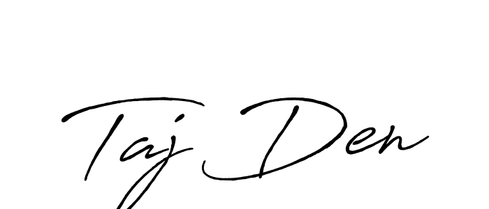 How to make Taj Den name signature. Use Antro_Vectra_Bolder style for creating short signs online. This is the latest handwritten sign. Taj Den signature style 7 images and pictures png