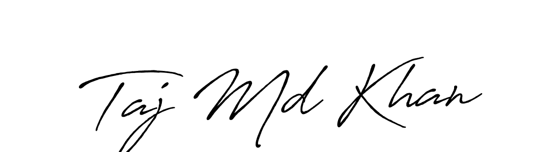 Taj Md Khan stylish signature style. Best Handwritten Sign (Antro_Vectra_Bolder) for my name. Handwritten Signature Collection Ideas for my name Taj Md Khan. Taj Md Khan signature style 7 images and pictures png