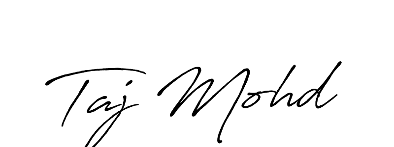 Also You can easily find your signature by using the search form. We will create Taj Mohd name handwritten signature images for you free of cost using Antro_Vectra_Bolder sign style. Taj Mohd signature style 7 images and pictures png