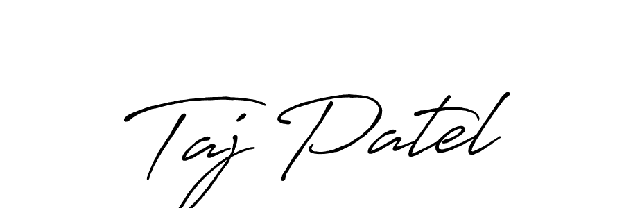 Also You can easily find your signature by using the search form. We will create Taj Patel name handwritten signature images for you free of cost using Antro_Vectra_Bolder sign style. Taj Patel signature style 7 images and pictures png
