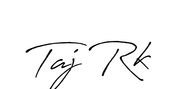 How to make Taj Rk signature? Antro_Vectra_Bolder is a professional autograph style. Create handwritten signature for Taj Rk name. Taj Rk signature style 7 images and pictures png