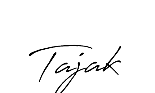 Antro_Vectra_Bolder is a professional signature style that is perfect for those who want to add a touch of class to their signature. It is also a great choice for those who want to make their signature more unique. Get Tajak name to fancy signature for free. Tajak signature style 7 images and pictures png