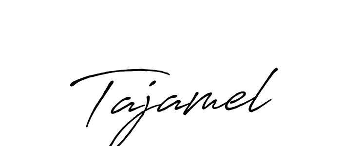 You should practise on your own different ways (Antro_Vectra_Bolder) to write your name (Tajamel) in signature. don't let someone else do it for you. Tajamel signature style 7 images and pictures png