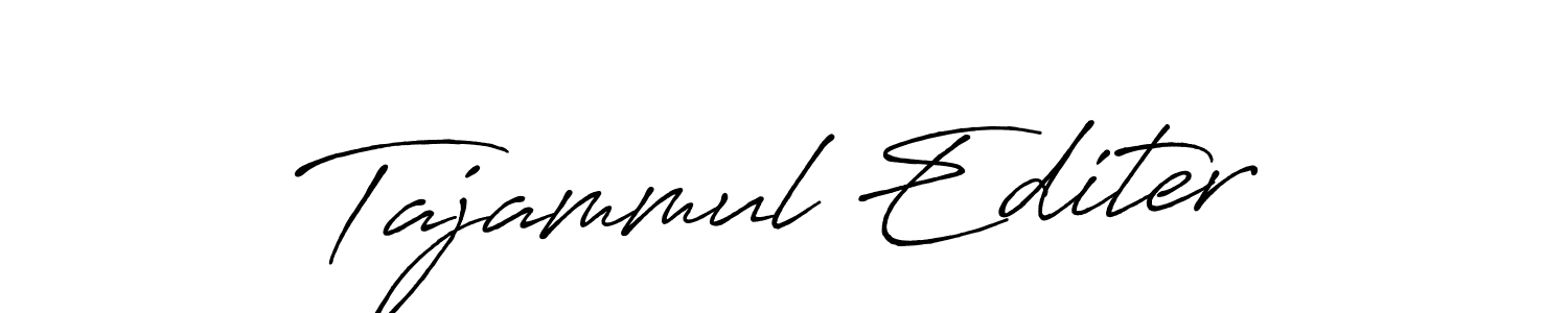 How to make Tajammul Editer signature? Antro_Vectra_Bolder is a professional autograph style. Create handwritten signature for Tajammul Editer name. Tajammul Editer signature style 7 images and pictures png