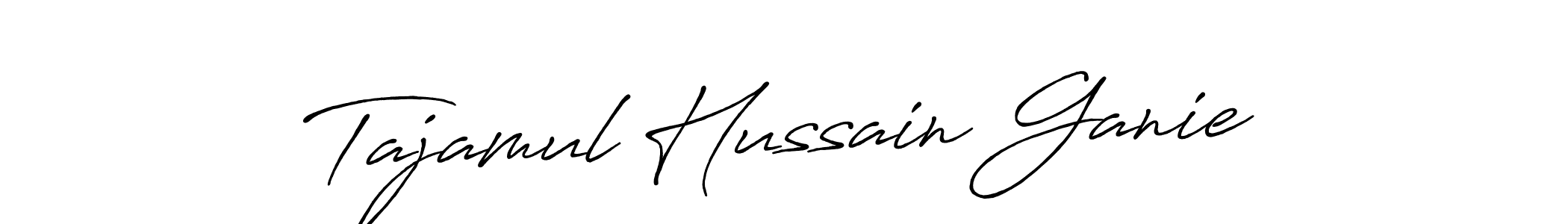 This is the best signature style for the Tajamul Hussain Ganie name. Also you like these signature font (Antro_Vectra_Bolder). Mix name signature. Tajamul Hussain Ganie signature style 7 images and pictures png