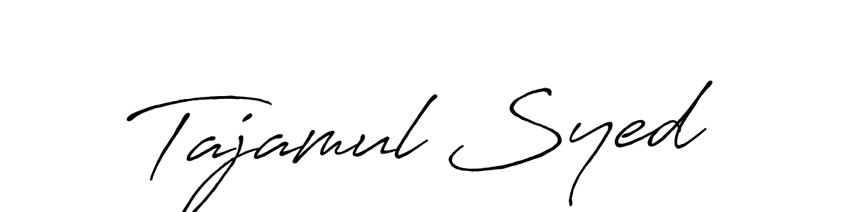 Create a beautiful signature design for name Tajamul Syed. With this signature (Antro_Vectra_Bolder) fonts, you can make a handwritten signature for free. Tajamul Syed signature style 7 images and pictures png