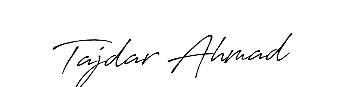 The best way (Antro_Vectra_Bolder) to make a short signature is to pick only two or three words in your name. The name Tajdar Ahmad include a total of six letters. For converting this name. Tajdar Ahmad signature style 7 images and pictures png