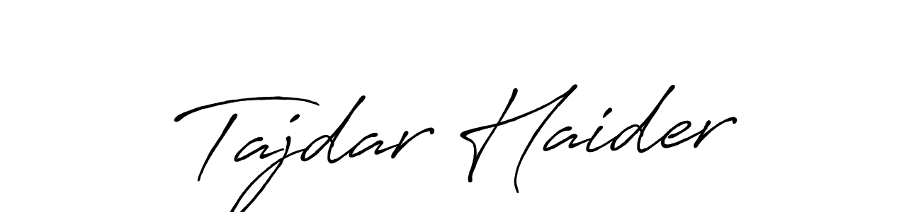 You should practise on your own different ways (Antro_Vectra_Bolder) to write your name (Tajdar Haider) in signature. don't let someone else do it for you. Tajdar Haider signature style 7 images and pictures png