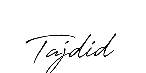 Design your own signature with our free online signature maker. With this signature software, you can create a handwritten (Antro_Vectra_Bolder) signature for name Tajdid. Tajdid signature style 7 images and pictures png