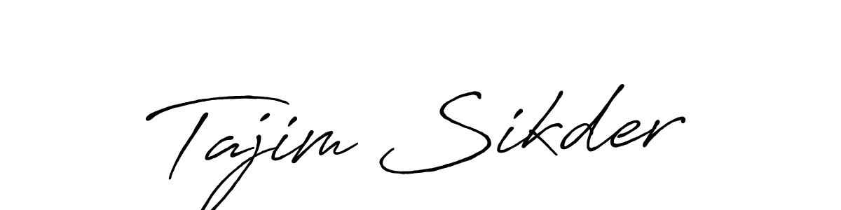 Make a beautiful signature design for name Tajim Sikder. With this signature (Antro_Vectra_Bolder) style, you can create a handwritten signature for free. Tajim Sikder signature style 7 images and pictures png