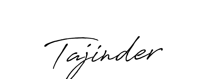 Create a beautiful signature design for name Tajinder. With this signature (Antro_Vectra_Bolder) fonts, you can make a handwritten signature for free. Tajinder signature style 7 images and pictures png