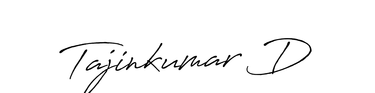 How to make Tajinkumar D signature? Antro_Vectra_Bolder is a professional autograph style. Create handwritten signature for Tajinkumar D name. Tajinkumar D signature style 7 images and pictures png