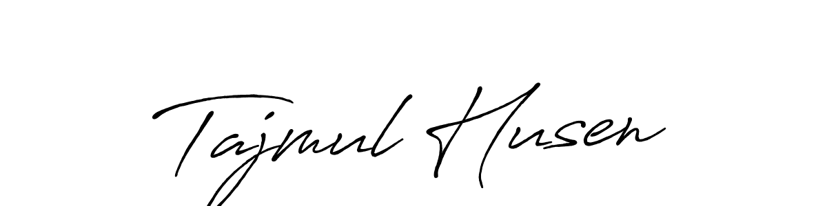Also You can easily find your signature by using the search form. We will create Tajmul Husen name handwritten signature images for you free of cost using Antro_Vectra_Bolder sign style. Tajmul Husen signature style 7 images and pictures png