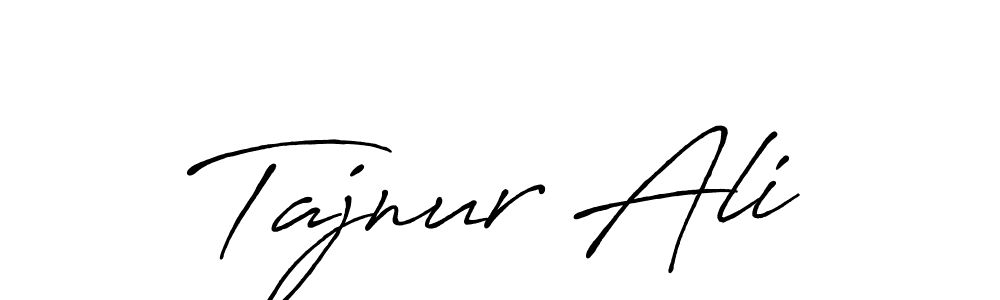 Tajnur Ali stylish signature style. Best Handwritten Sign (Antro_Vectra_Bolder) for my name. Handwritten Signature Collection Ideas for my name Tajnur Ali. Tajnur Ali signature style 7 images and pictures png