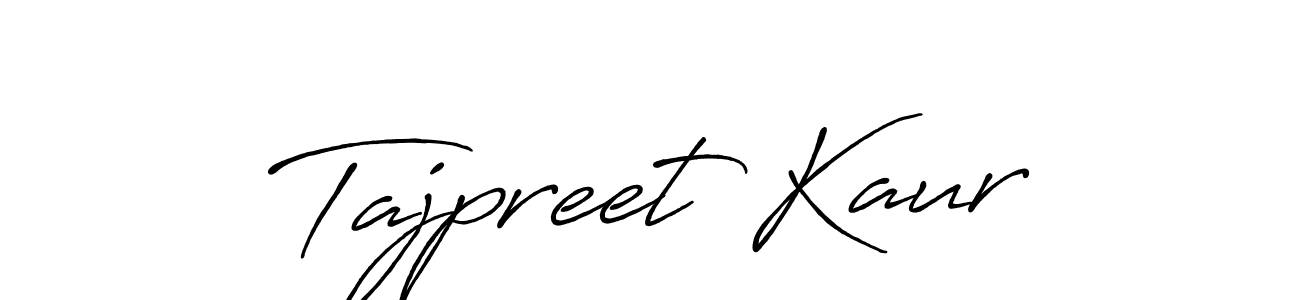 Make a beautiful signature design for name Tajpreet Kaur. With this signature (Antro_Vectra_Bolder) style, you can create a handwritten signature for free. Tajpreet Kaur signature style 7 images and pictures png