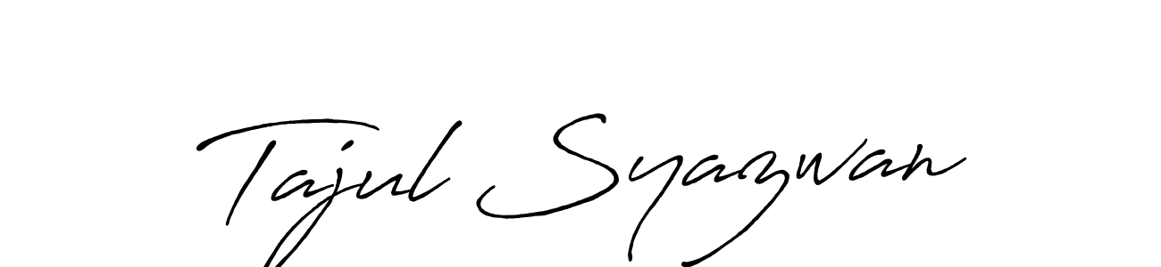 It looks lik you need a new signature style for name Tajul Syazwan. Design unique handwritten (Antro_Vectra_Bolder) signature with our free signature maker in just a few clicks. Tajul Syazwan signature style 7 images and pictures png