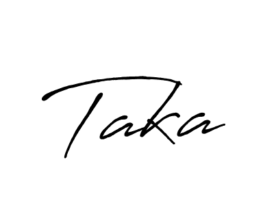 Create a beautiful signature design for name Taka. With this signature (Antro_Vectra_Bolder) fonts, you can make a handwritten signature for free. Taka signature style 7 images and pictures png