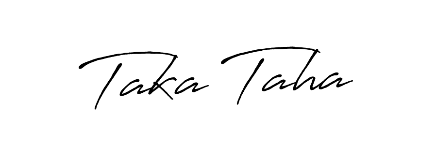 How to make Taka Taha name signature. Use Antro_Vectra_Bolder style for creating short signs online. This is the latest handwritten sign. Taka Taha signature style 7 images and pictures png