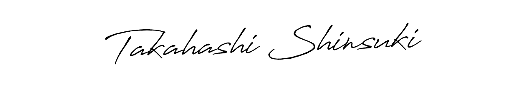 Create a beautiful signature design for name Takahashi Shinsuki. With this signature (Antro_Vectra_Bolder) fonts, you can make a handwritten signature for free. Takahashi Shinsuki signature style 7 images and pictures png