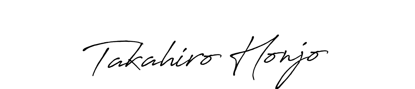 Design your own signature with our free online signature maker. With this signature software, you can create a handwritten (Antro_Vectra_Bolder) signature for name Takahiro Honjo. Takahiro Honjo signature style 7 images and pictures png