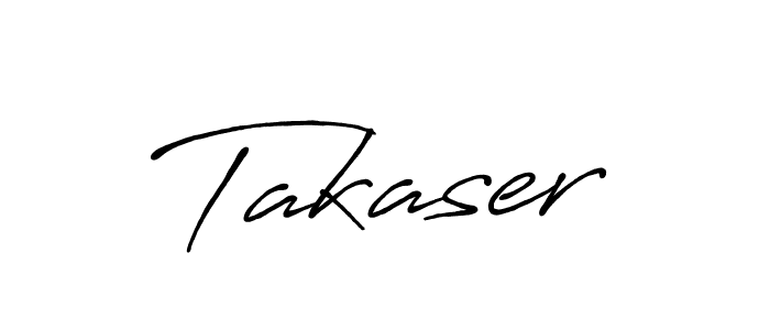 How to make Takaser signature? Antro_Vectra_Bolder is a professional autograph style. Create handwritten signature for Takaser name. Takaser signature style 7 images and pictures png