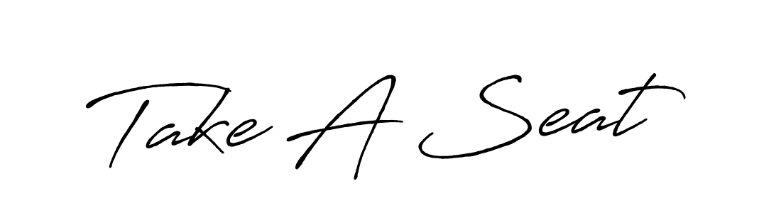 Make a beautiful signature design for name Take A Seat. With this signature (Antro_Vectra_Bolder) style, you can create a handwritten signature for free. Take A Seat signature style 7 images and pictures png