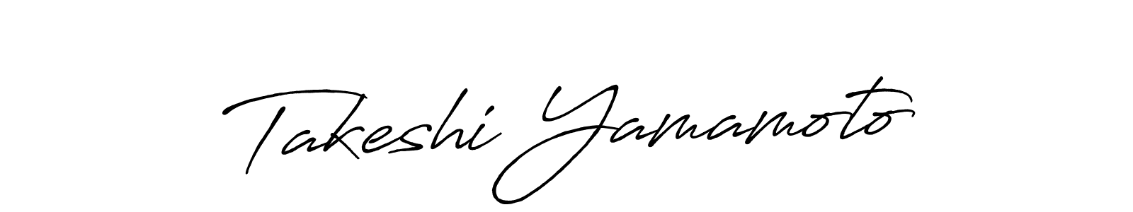 Design your own signature with our free online signature maker. With this signature software, you can create a handwritten (Antro_Vectra_Bolder) signature for name Takeshi Yamamoto. Takeshi Yamamoto signature style 7 images and pictures png