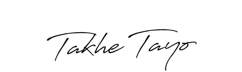 Create a beautiful signature design for name Takhe Tayo. With this signature (Antro_Vectra_Bolder) fonts, you can make a handwritten signature for free. Takhe Tayo signature style 7 images and pictures png
