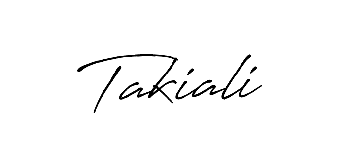 Once you've used our free online signature maker to create your best signature Antro_Vectra_Bolder style, it's time to enjoy all of the benefits that Takiali name signing documents. Takiali signature style 7 images and pictures png