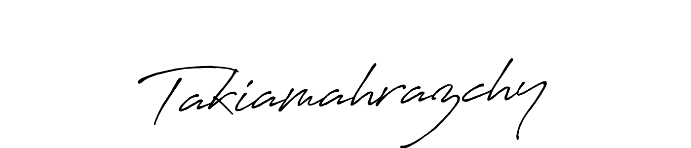 Antro_Vectra_Bolder is a professional signature style that is perfect for those who want to add a touch of class to their signature. It is also a great choice for those who want to make their signature more unique. Get Takiamahrazchy name to fancy signature for free. Takiamahrazchy signature style 7 images and pictures png