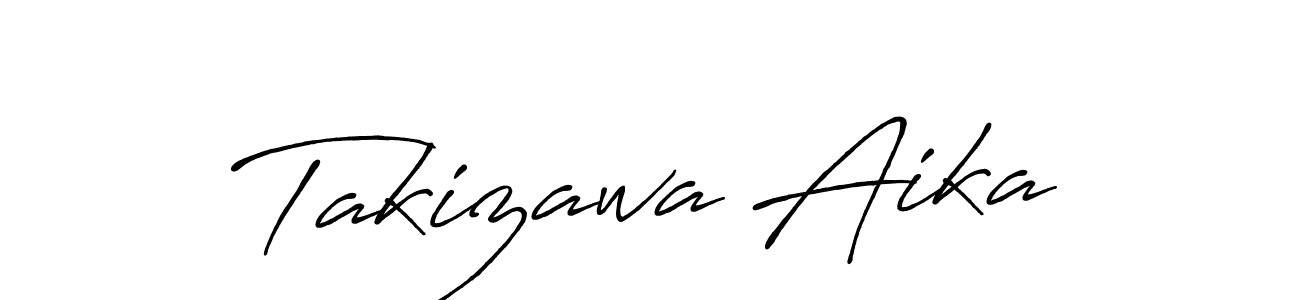 Make a beautiful signature design for name Takizawa Aika. With this signature (Antro_Vectra_Bolder) style, you can create a handwritten signature for free. Takizawa Aika signature style 7 images and pictures png