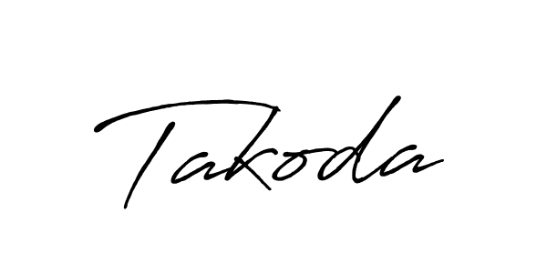 How to make Takoda signature? Antro_Vectra_Bolder is a professional autograph style. Create handwritten signature for Takoda name. Takoda signature style 7 images and pictures png