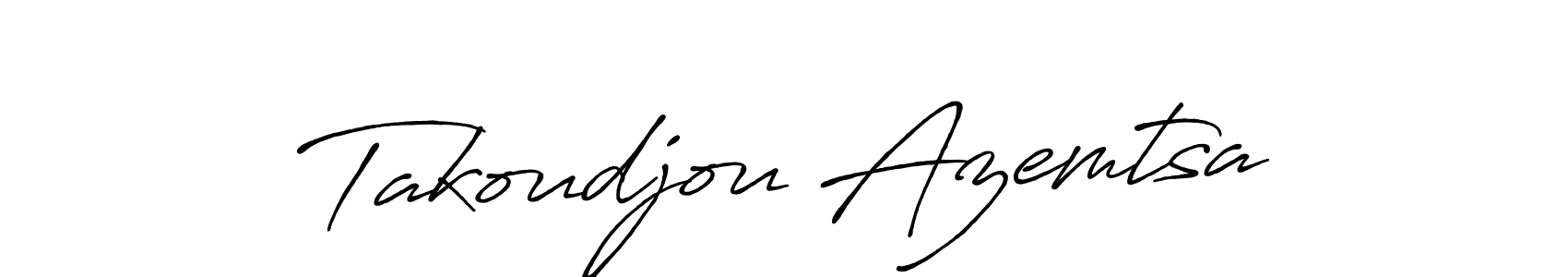 Make a beautiful signature design for name Takoudjou Azemtsa. With this signature (Antro_Vectra_Bolder) style, you can create a handwritten signature for free. Takoudjou Azemtsa signature style 7 images and pictures png